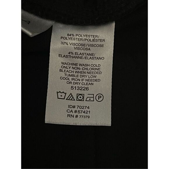 ANN TAYLOR|MID RISE ANKLE BI-STRETCH PANTS BLACK BUTTON DETAIL‎ SIZE 4 - Picture 5 of 6
